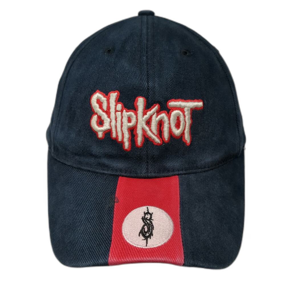Bio-Domes Slipknot Baseball Cap Blue Red M Band Stretch Fit Graphic Logo Hat
